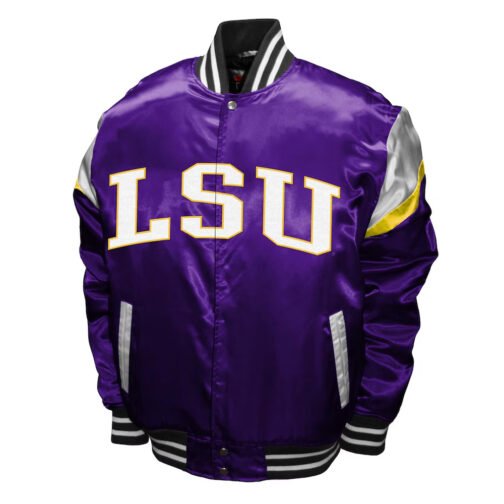 LSU Tigers Power Purple Satin Jacket