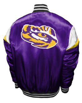 LSU Tigers Power Purple Satin Jacket