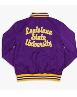 LSU Tigers Retro Purple Bomber Jacket