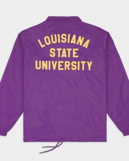 LSU Tigers Roaring Logo Retro Coaches Jacket