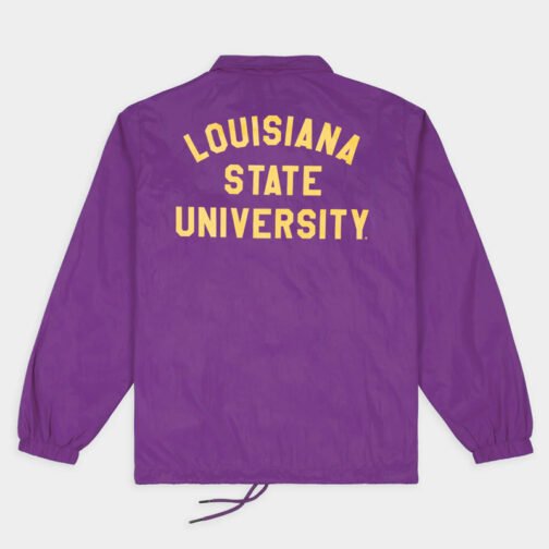 LSU Tigers Roaring Logo Retro Coaches Jacket - Image 2