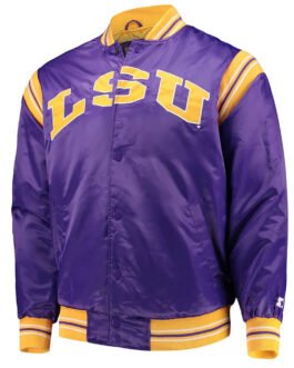 LSU Tigers The Enforcer Purple Satin Jacket