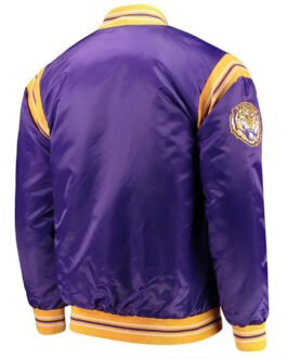 LSU Tigers The Enforcer Purple Varsity Satin Jacket