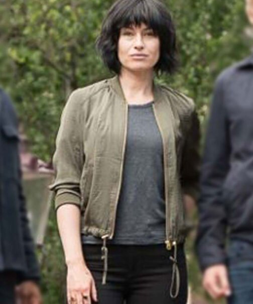 Van Der Valk Maimie Mccoy Green Bomber Jacket - Image 7