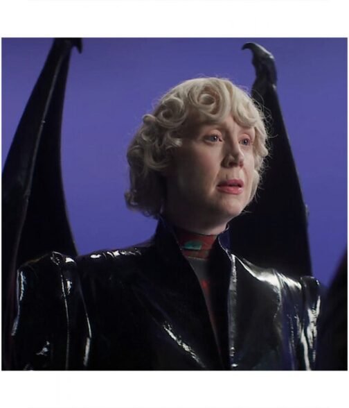 Gwendoline Christie Lucifer Black Leather Coat - Image 6