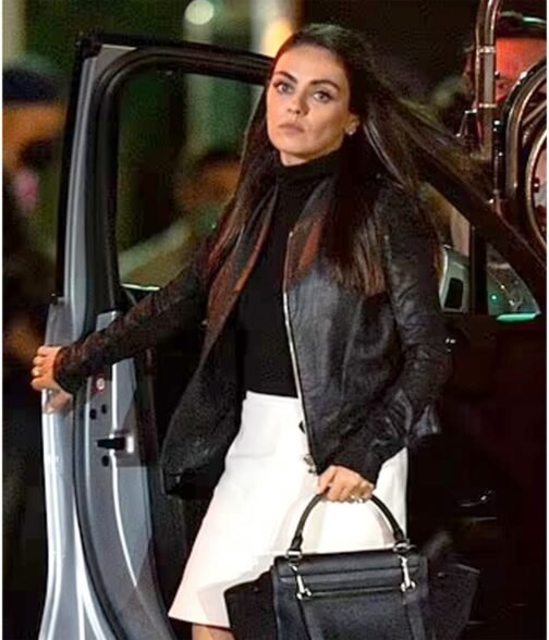 Mila Kunis Luckiest Girl Alive Leather Jacket - Image 2