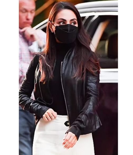 Mila Kunis Luckiest Girl Alive Leather Jacket - Image 4