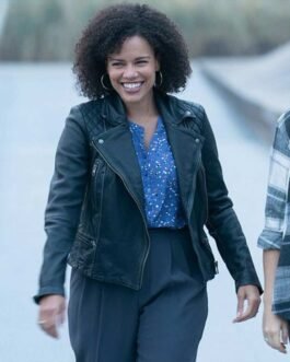 Family Law Genelle Williams Black Leather Jacket