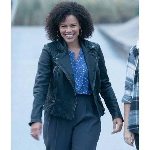Family Law Genelle Williams Black Leather Jacket