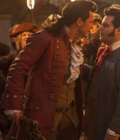 Beauty and The Beast Luke Evans Red Leather Jacket - Image 8