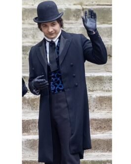 Frank Dillane The Essex Serpent Blue Double Breasted Coat