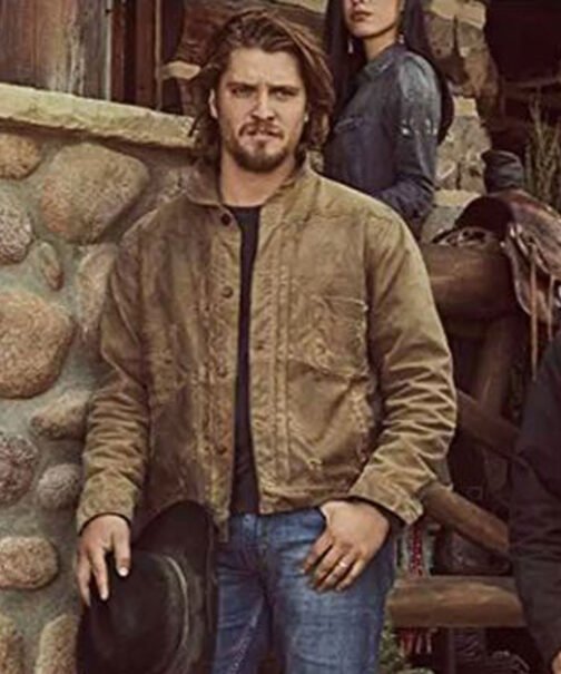 Luke Grimes Yellowstone Brown Leather Jacket - Image 7