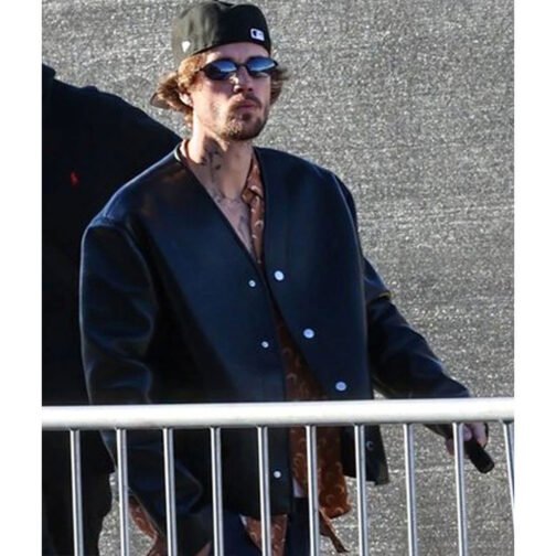 Justin Bieber Super Bowl LVIII Leather Jacket - Image 7