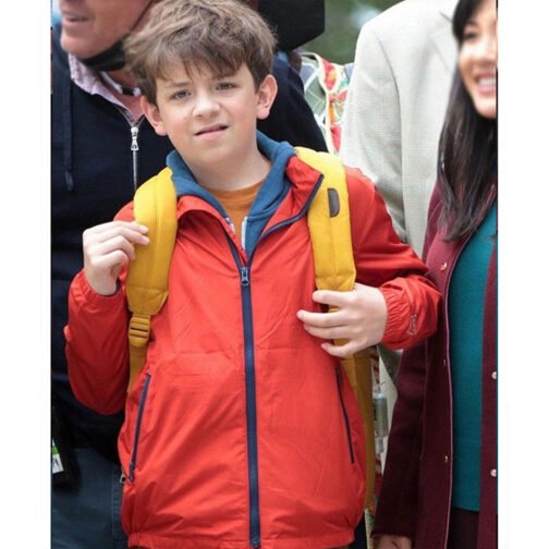 Lyle Lyle Crocodile Winslow Fegley Orange Jacket - Image 3