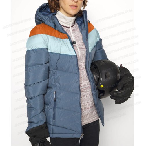 Violet Mcgraw M3GAN Blue Puffer Hooded Jacket - Image 4