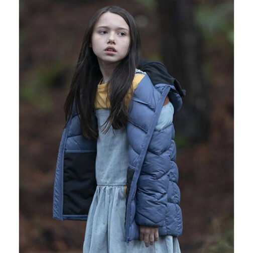 Violet Mcgraw M3GAN Blue Puffer Hooded Jacket - Image 5