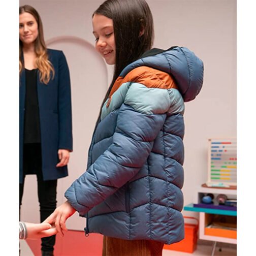 Violet Mcgraw M3GAN Blue Puffer Hooded Jacket - Image 2