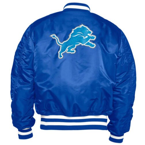 MA-1 Detroit Lions Bomber Royal Blue Jacket - Image 2