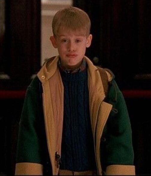 Macaulay Culkin Home Alone Green Wool Duffle Coat - Image 4