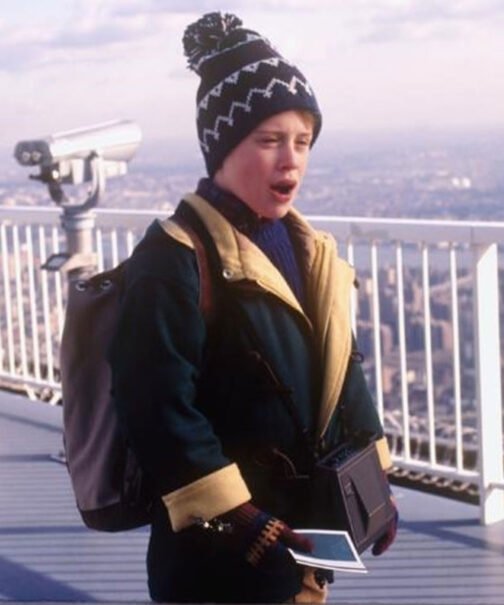 Macaulay Culkin Home Alone Green Wool Duffle Coat - Image 2