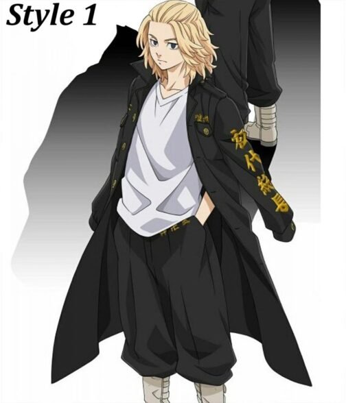 Manjiro Sano Tokyo Revengers Cotton Black Coat - Image 4