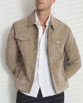 The Terminal List Marco Rodríguez Suede Trucker Jacket