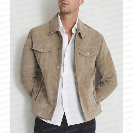 The Terminal List Marco Rodríguez Suede Trucker Jacket
