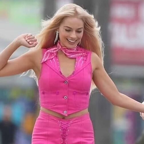 Barbie Margot Robbie Cotton Pink Vest - Image 22