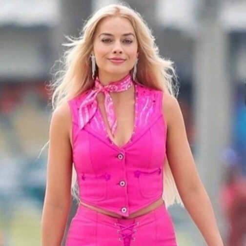 Barbie Margot Robbie Cotton Pink Vest - Image 11