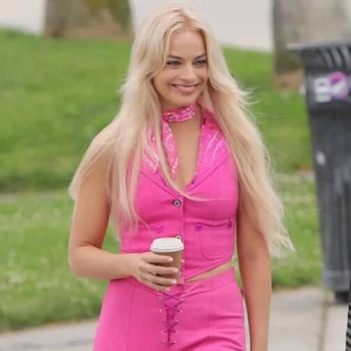 Barbie Margot Robbie Cotton Pink Vest - Image 25