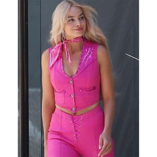 Barbie Margot Robbie Cotton Pink Vest - Image 26
