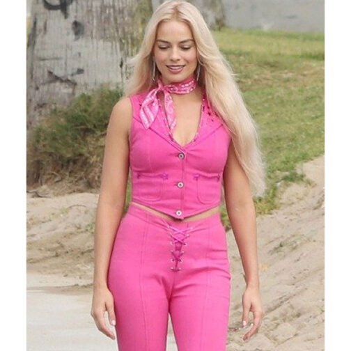 Barbie Margot Robbie Cotton Pink Vest - Image 27