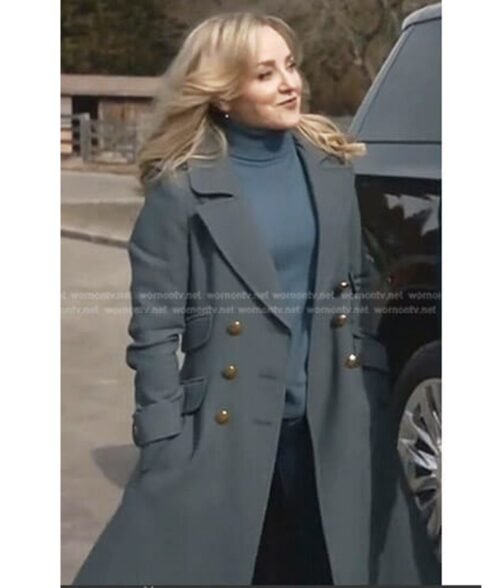 Bull S06 Geneva Carr Grey Double Breasted Wool Coat - Image 7