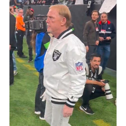 Mark Davis Las Vegas Raiders White Jacket - Image 6