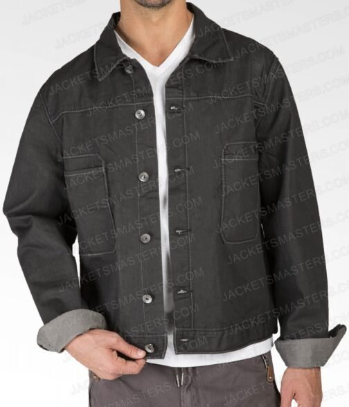 Omar Metwally Big Sky Grey Denim Jacket