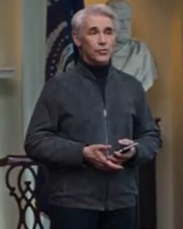 Mark Rylance Don’t Look Up Grey Suede Leather Jacket