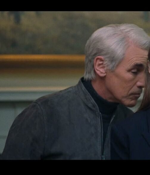 Mark Rylance Don’t Look Up Grey Suede Leather Jacket - Image 4
