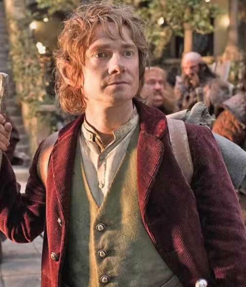 The Hobbit Martin Freeman Corduroy Coat - Image 2