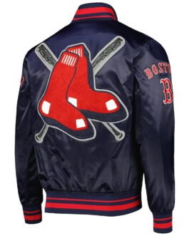 Boston Red Sox Mash Up Navy Satin Jacket