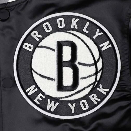 Mash Up Capsule Brooklyn Nets Satin Jacket - Image 4