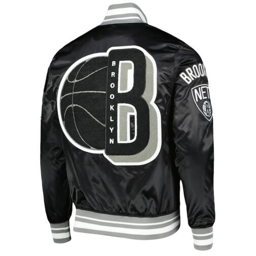 Mash Up Capsule Brooklyn Nets Satin Jacket - Image 2