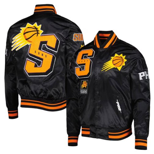 Mash Up Capsule Phoenix Suns Black Satin Jacket - Image 3