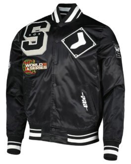 Mash Up Chicago White Sox Black Satin Jacket