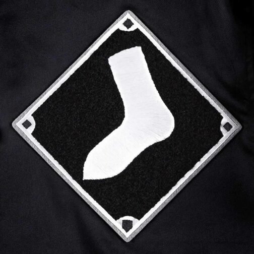 Mash Up Chicago White Sox Black Satin Jacket - Image 4