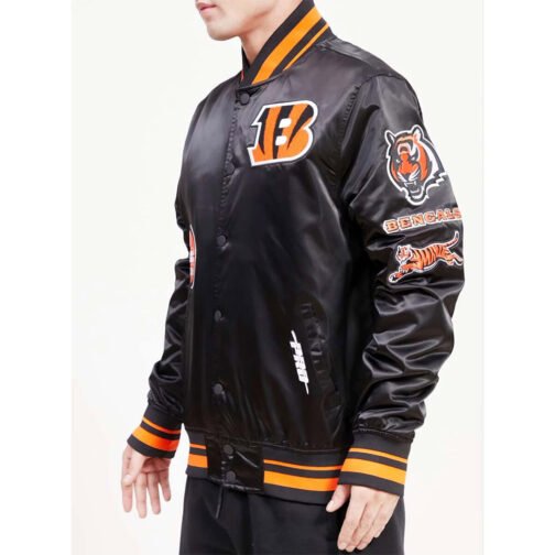 Mash Up Cincinnati Bengals Black Satin Jacket - Image 4