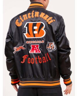 Mash Up Cincinnati Bengals Black Satin Jacket