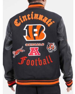 Mash Up Cincinnati Bengals Varsity Black Jacket