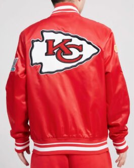 Mash Up Kansas City Chiefs Red Satin Jacket