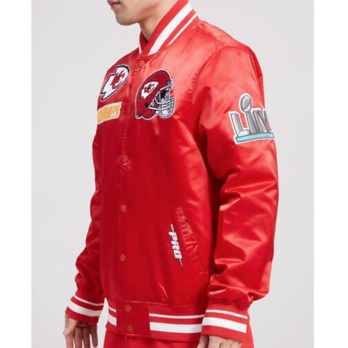 Mash Up Kansas City Chiefs Red Satin Jacket - Image 4