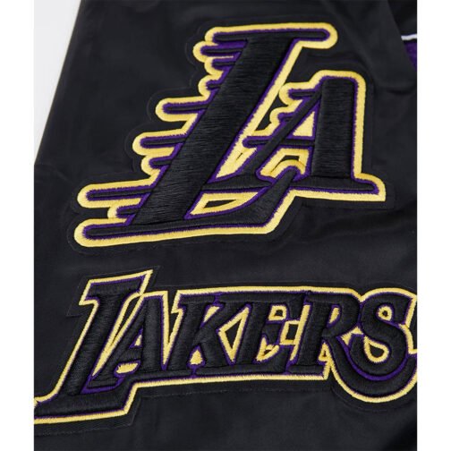LA Lakers Mash Up Logo Black Jacket - Image 5
